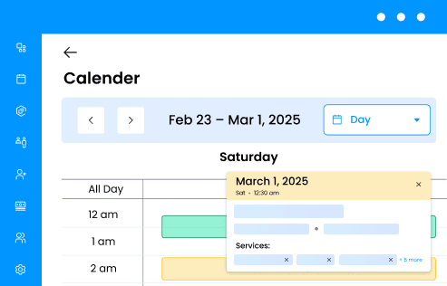 Plan ahead and stay organized—add appointments directly from the calendar with flexible timeframes.
